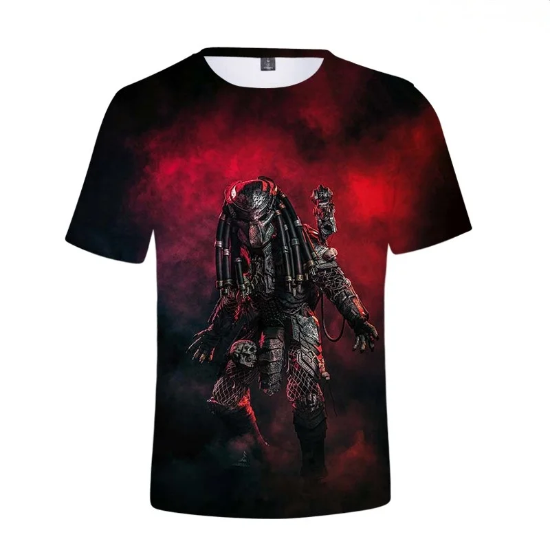 

2023 Horror Movies Predator 3D Printed T-shirt Men Summer Casaul Short Sleeve Women Cool Streetwear Oversized Tshirt Tops