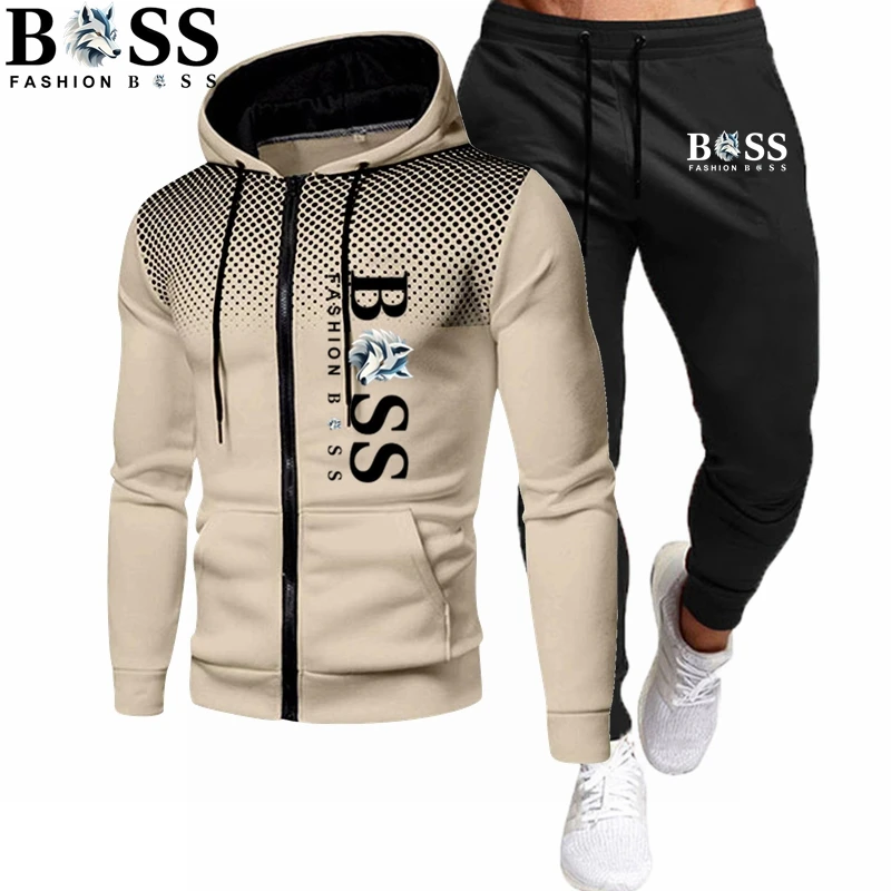 New bss Fashion For Men Hoodie Fitness Gym Clothing Men Running Set Sportswear Jogger Men'S Tracksuit Autumn Winter Suit Sports