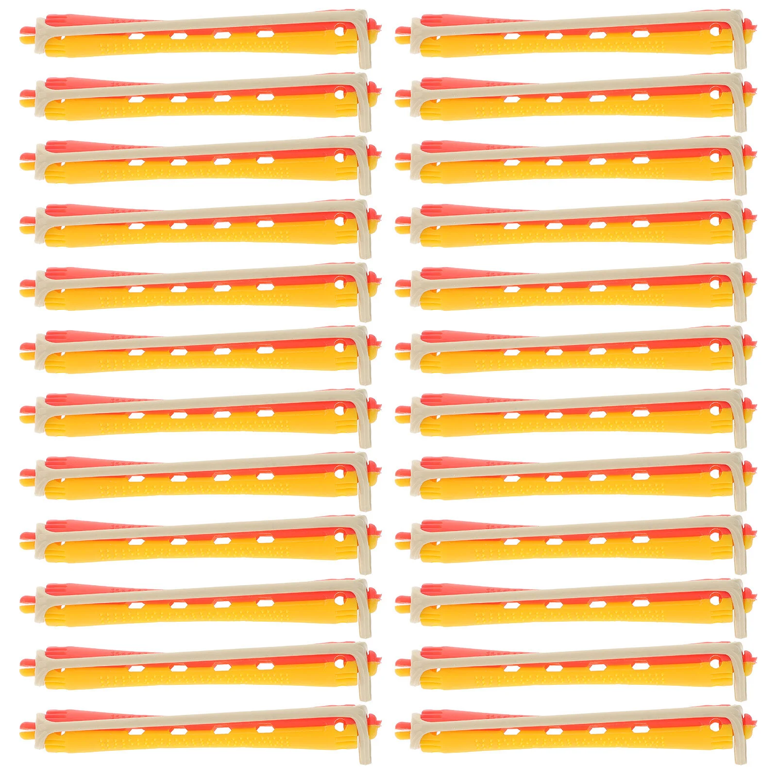 ヘアカーリングアイロンローラー,ショートカットロッド,スパイラルスイート,プラスチックマン,24個