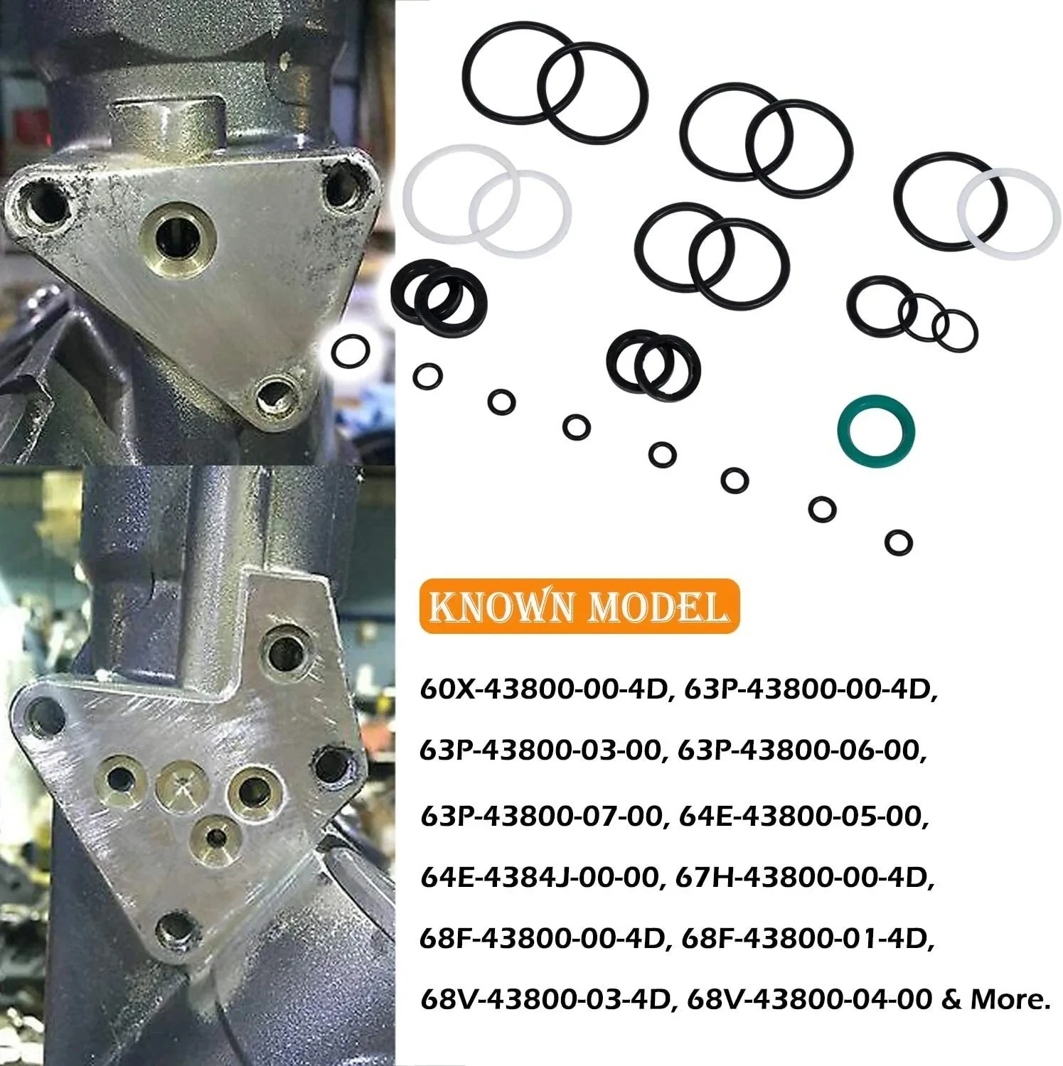 Tml Außenborder-/Kipp stifts chl üssel mt0006 & Power Trim Tilt Seals Kit 115225fs passt für Yamaha Honda Evinrude Suzuki Johnson