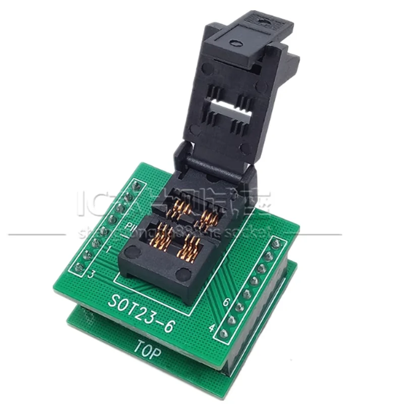 SOT23-6L-1.3 Programmer Socket Flip-Top SOT23-6L 0.95mm Pitch Chip Test Fixture
