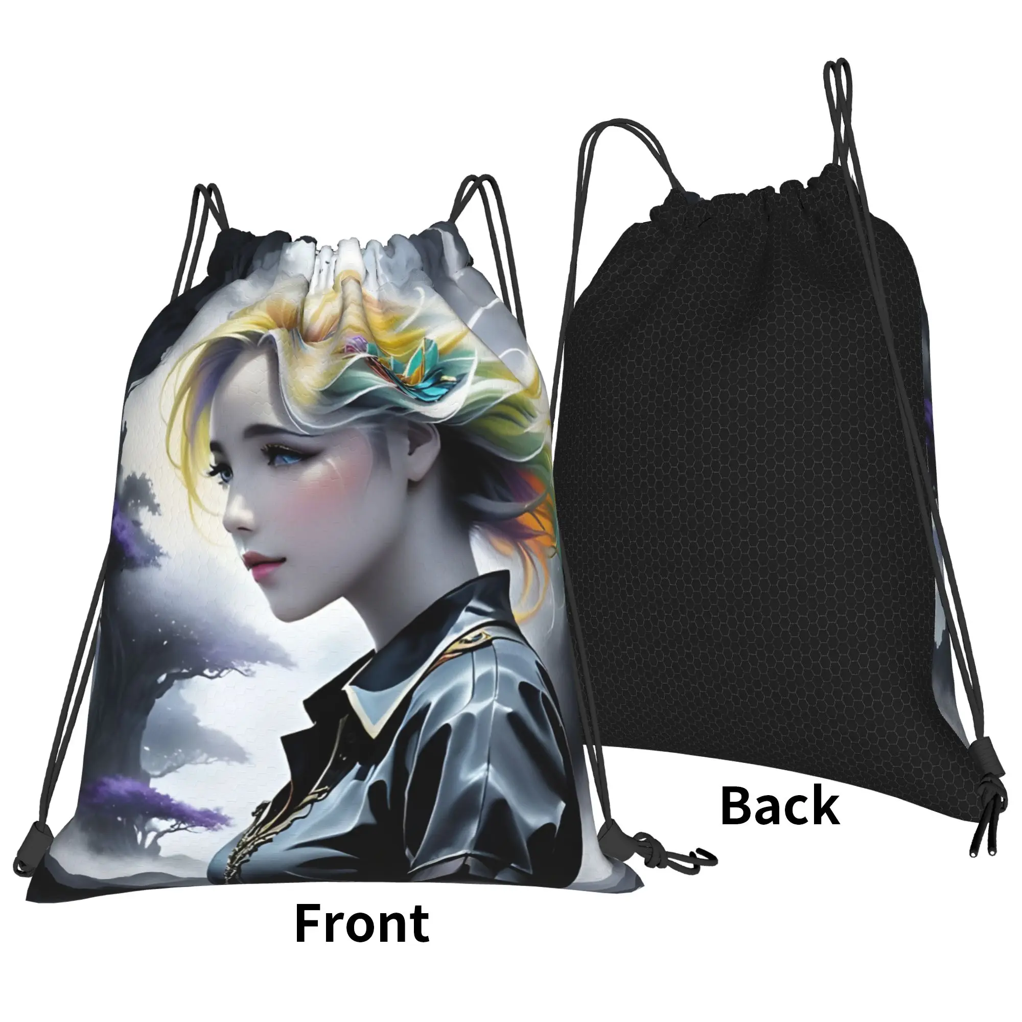 Trippy Landscape Hope In The Storm Portable Hiking Riding gym Drawstring Bags Cool gift Storage Backpacks