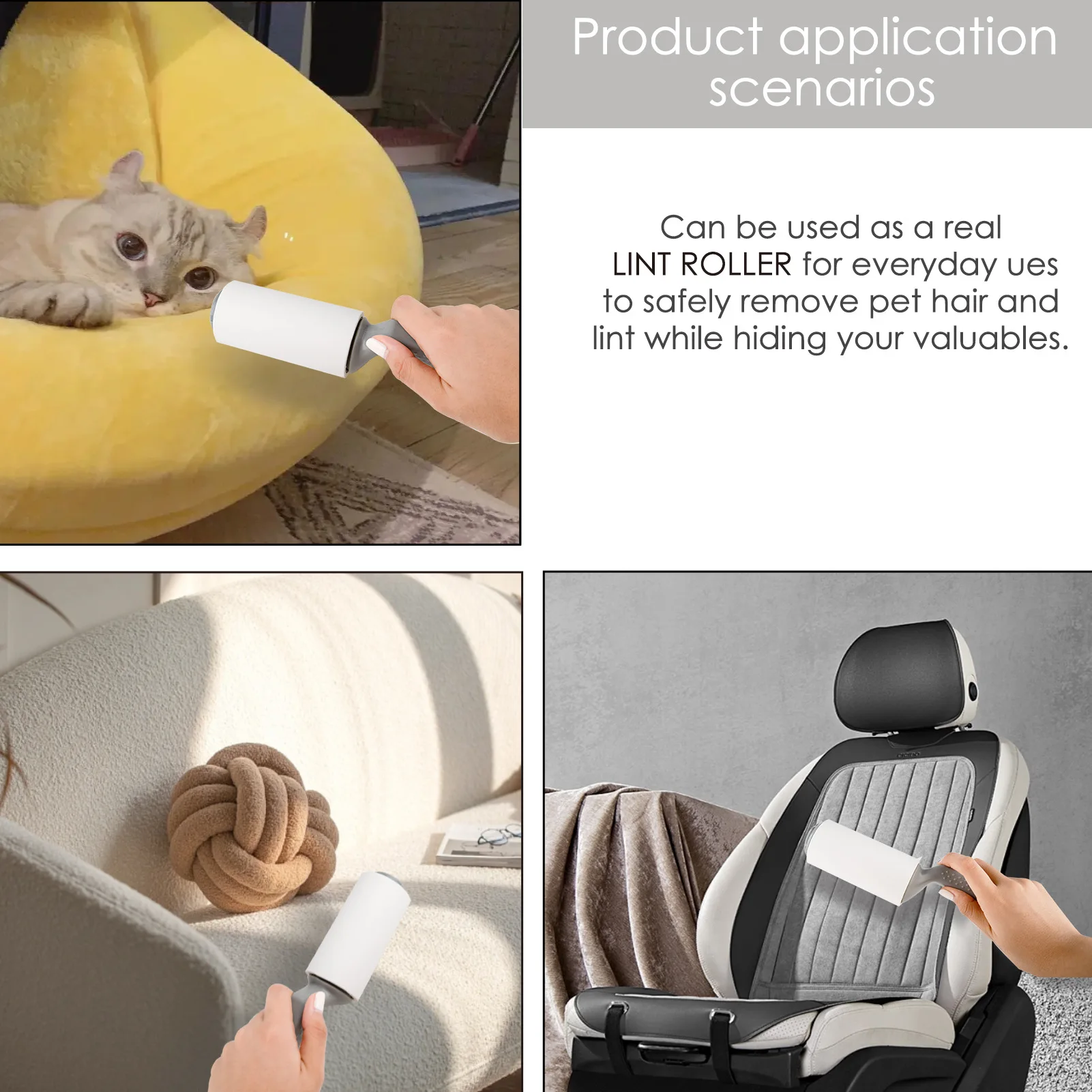 جديد آمن مخبأ تخزين البصر سر المسيل للدموع لفة ورقة لزجة الأسطوانة الغبار ممسحة استبدال تنظيف طقم فُرش للماكياج للحيوانات الأليفة