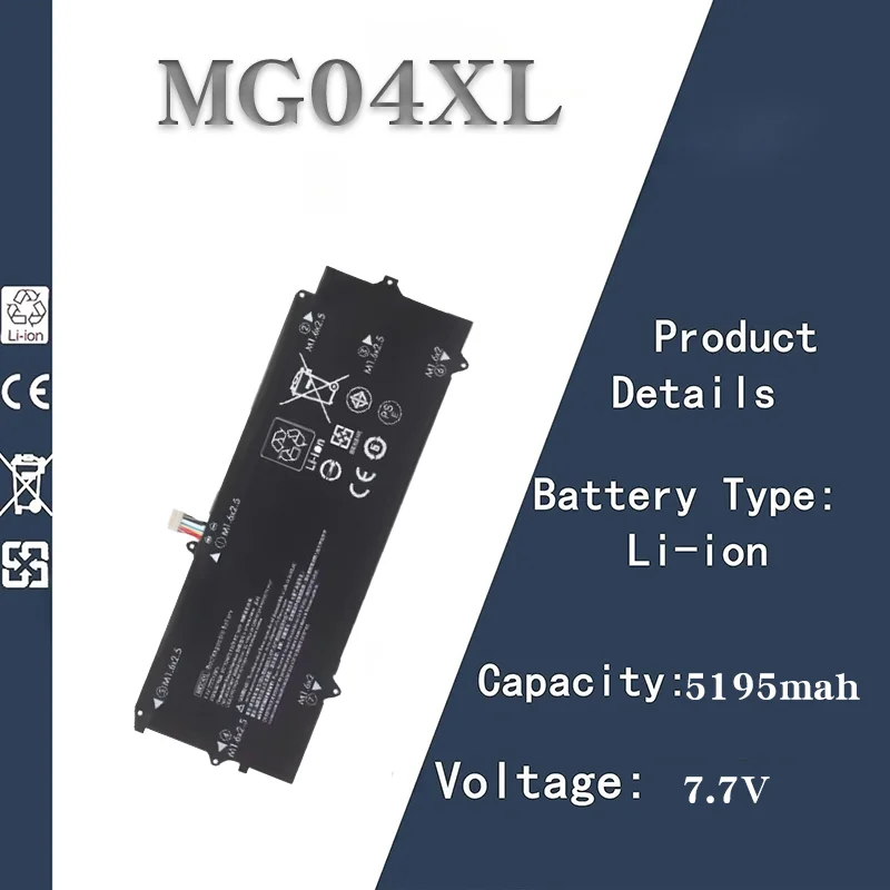 

Battery for HP Elite X2 1012 G1 - Perfect Fit 812205-001 & MG04XL Battery 7.7V 5195mAh CE Certified 2-in-1 Notebook Power Supply