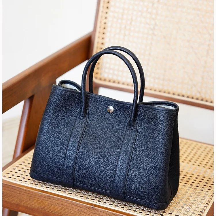 Large Capacity Leather Bag High-end Feel First Layer Cowhide Women's Genuine Leather Tote Bag Large Capacity Commuter Handbag