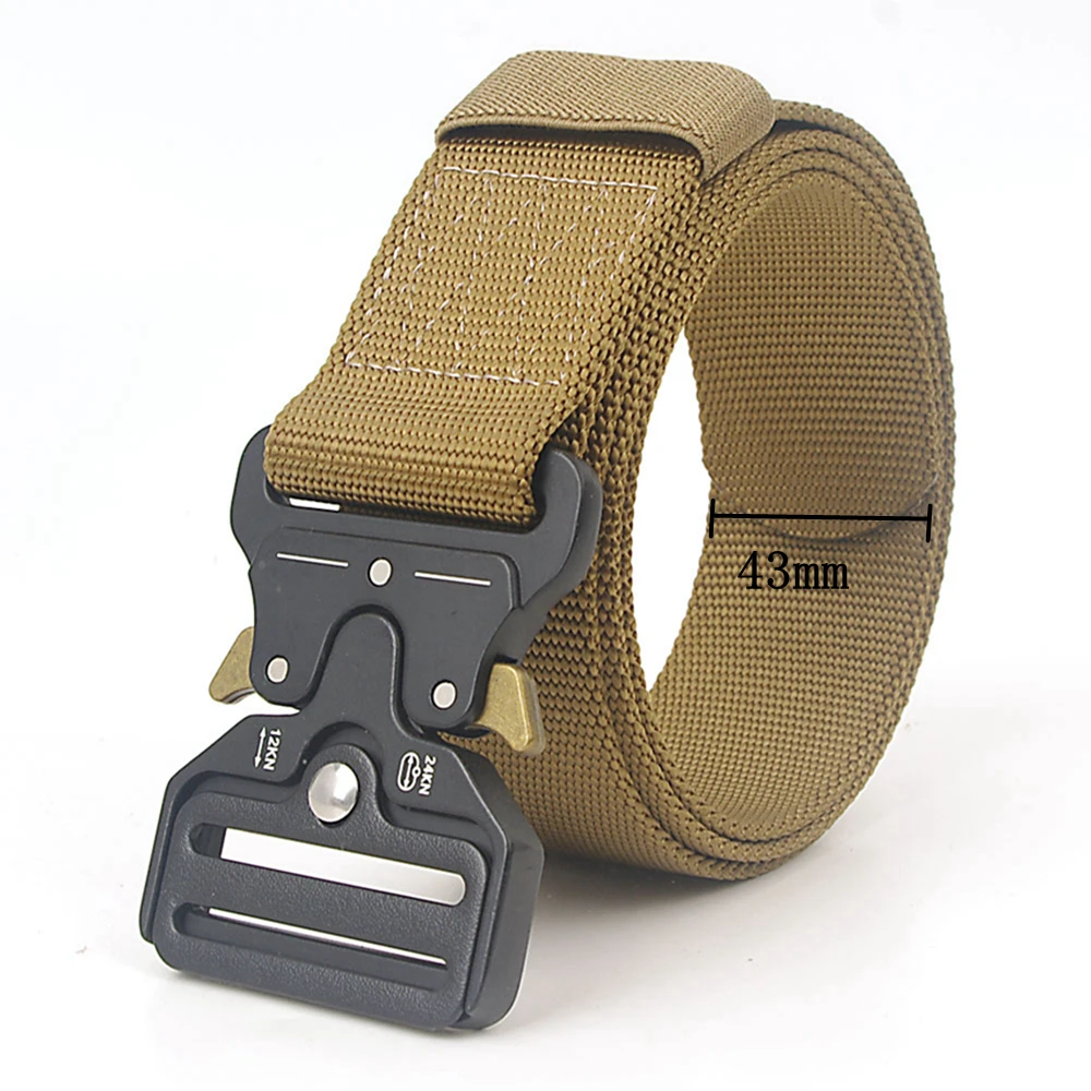 

belts for man 43mm Wide Tactical Belt buckle Military Heavy DutyNylon Quick Release Alloy Buckle Work Belt jeans belts for woman
