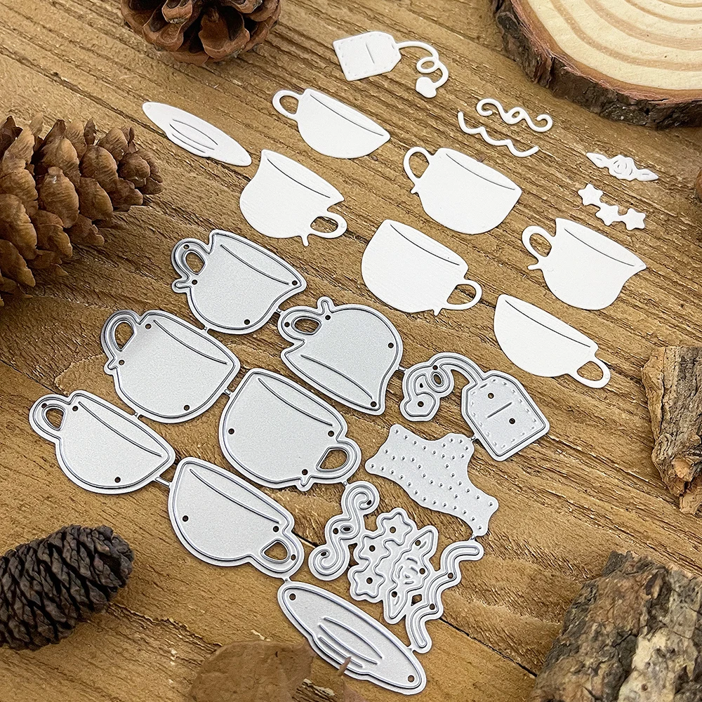 Set Bekers Metalen Stansmessen Stencils Voor Diy Scrapbooking Decoratieve Embossing Diy Papieren Kaarten