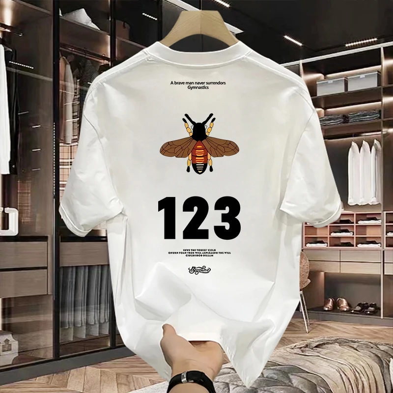 2024 new American trend character cartoon printing 100% cotton short sleeve summer burst fashion brand couple T-shirt top