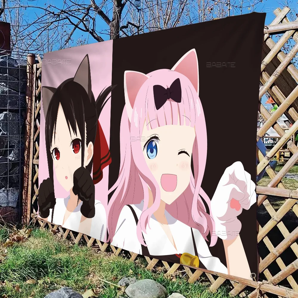 Kaguya Sama Love Is War High End Quality Banner Printing Artistic Atmosphere Style Camping Flag