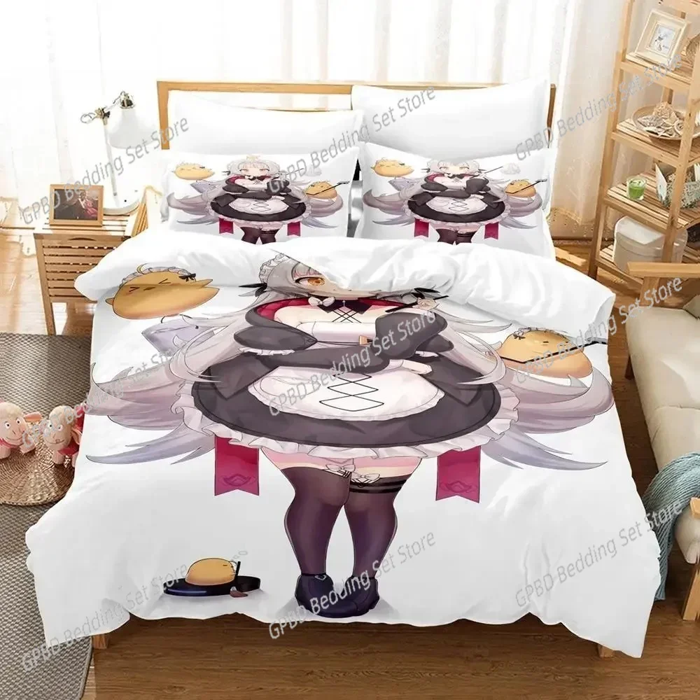 Azur Lane Art 3D NEW Duvet Cover Pillowcase Bedding Set Adult Boy Girl Bedroom Decoration Children Single Double Large