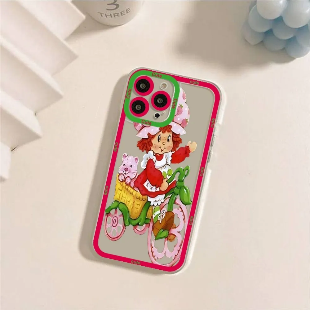 V-Vintage-D-Strawberry Shortcake Phone Case For IPhone 11,12,13,14,15,15 Pro,13 Promax,14 Plus,15 Mini