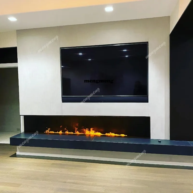 Double LED Decor Flame Electric Fireplace Vapor Steam Water Fireplace Color Changing 3d Eco-friendly Modern Indoor Apartment