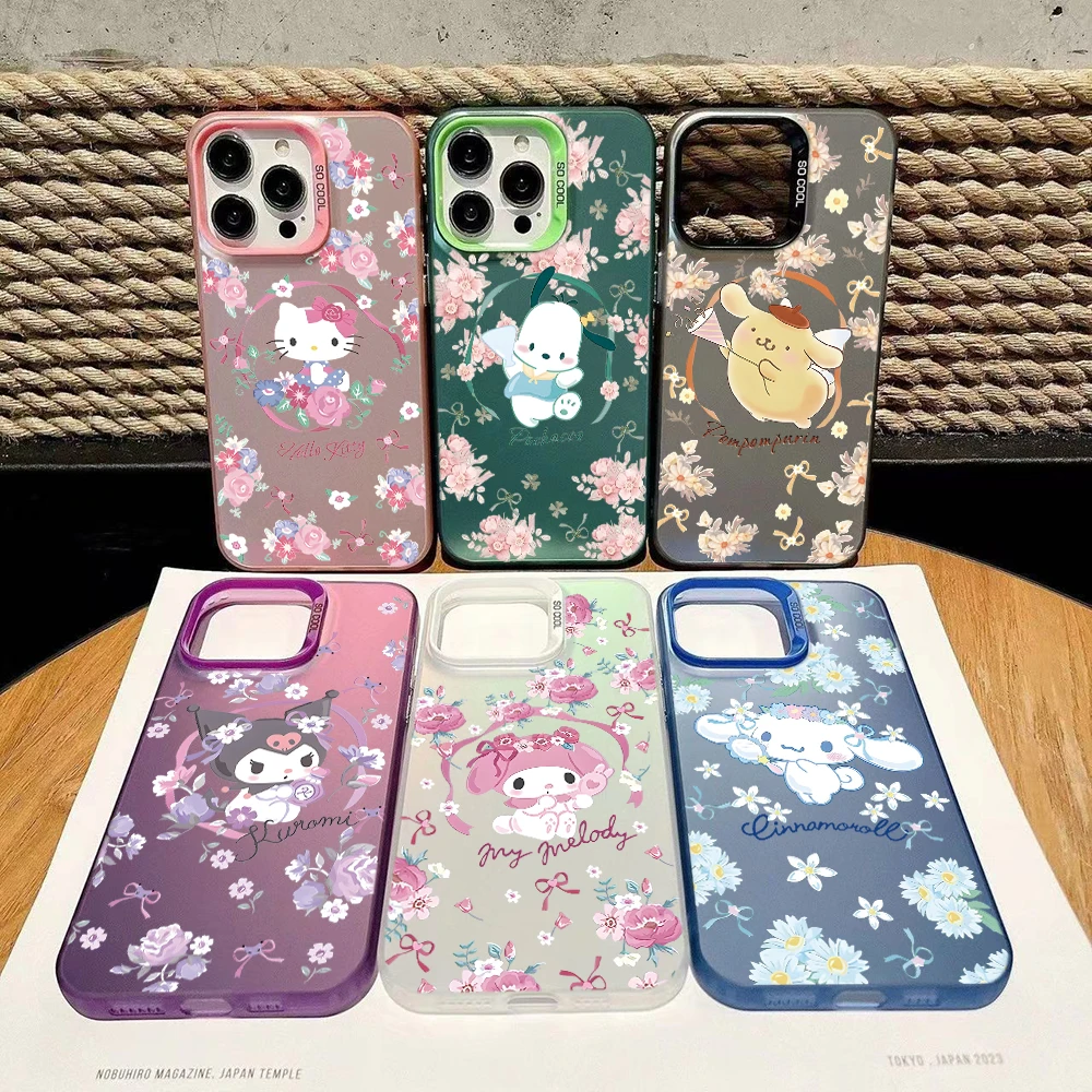 Cute Sanrios Hellokitty Melody Phone Case for IPhone 16 15 14 13 12 11 Mini Pro Max X XR XSMAX 8 Plus Anti Fall Matte Back Cover