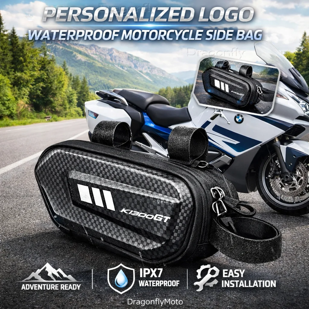 For BMW K1300GT K1300 GT2009 2010 2011 2012 2013 Motorcycle Side Bag Personalized Logo Waterproof Hard Shell Saddlebag
