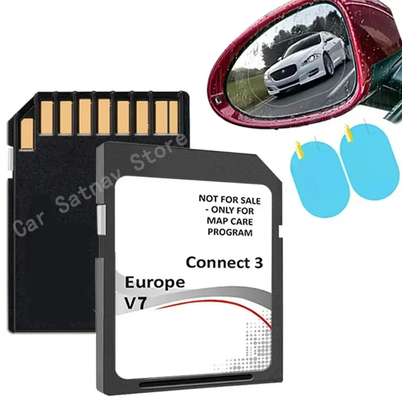 

for Nissan Connect 3 V7 GPS Card Sat Nav Navigation Map GPS Europe Car with Free Anti Fog Flim Free Shipping