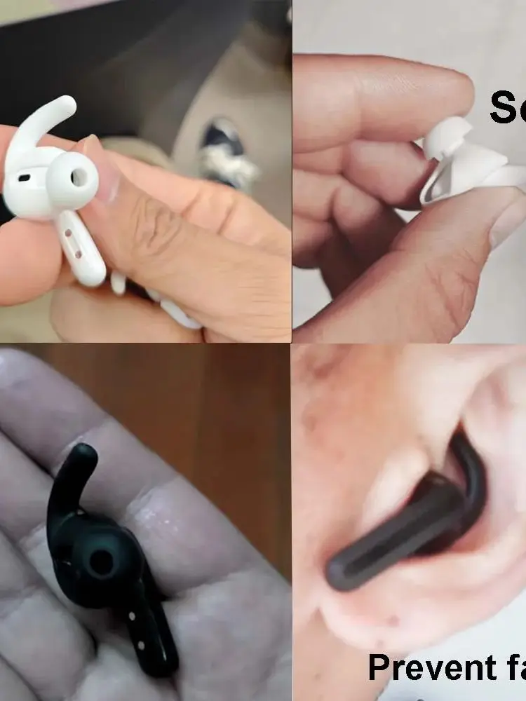 Haczyki na uszy do słuchawek Xiaomi Redmi Buds 8 Active / 6 Active / 6S / 4 Lite, osłonki na etui, nakładki na słuchawki [Nie pasują do etui ładującego] — zdjęcie produktu 4