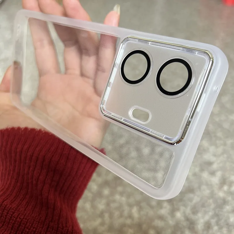 Для vivo T1 4G чехол прозрачная защитная пленка для объектива для Vivo Y55 4G iQOO Z6 ярких цветов мягкий силиконовый противоударный чехол