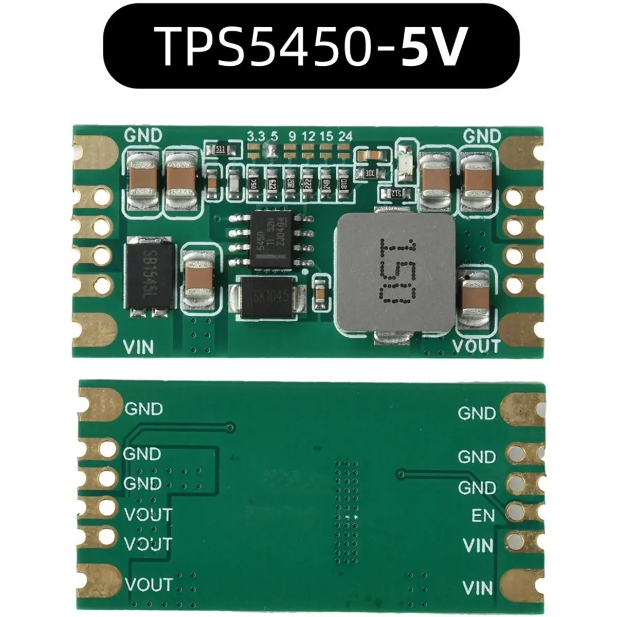 TPS5450 5A Bucks Switching Power Supply Module DC-DC DC5.5V-36V Voltage Output Step-Down Board Low Ripple