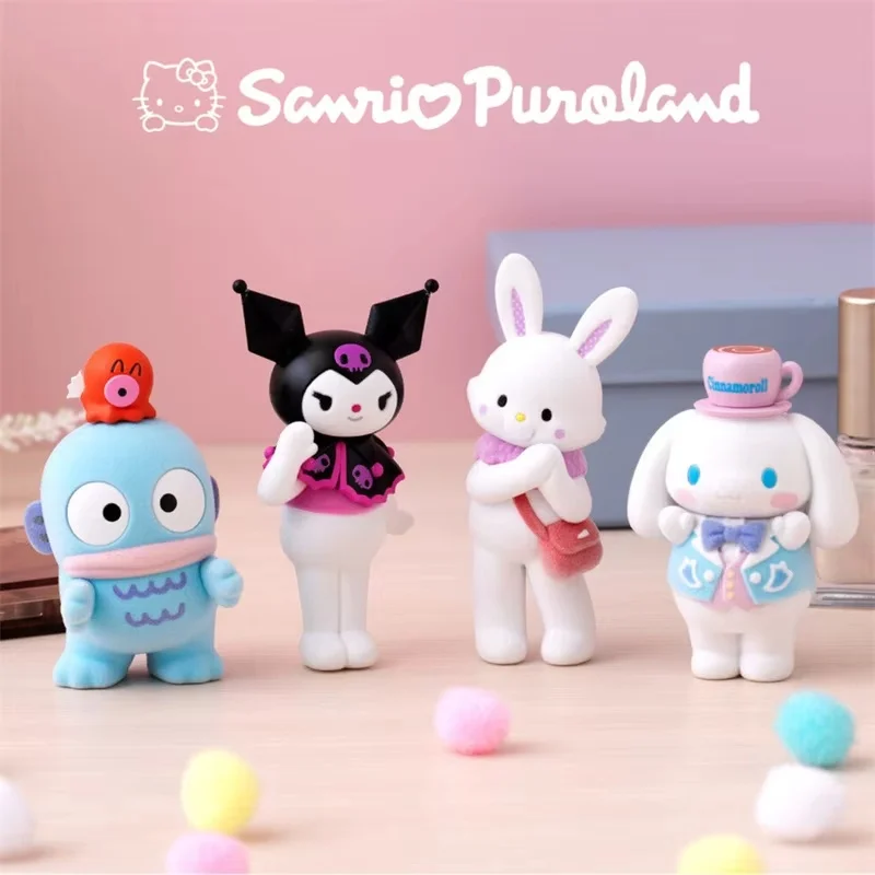 

Sanrio Kuromi Cinnamoroll модель периферийный пуроланд серии Hangyodon желания флокирующая Кукла Кролик милое детское украшение на день рождения Git