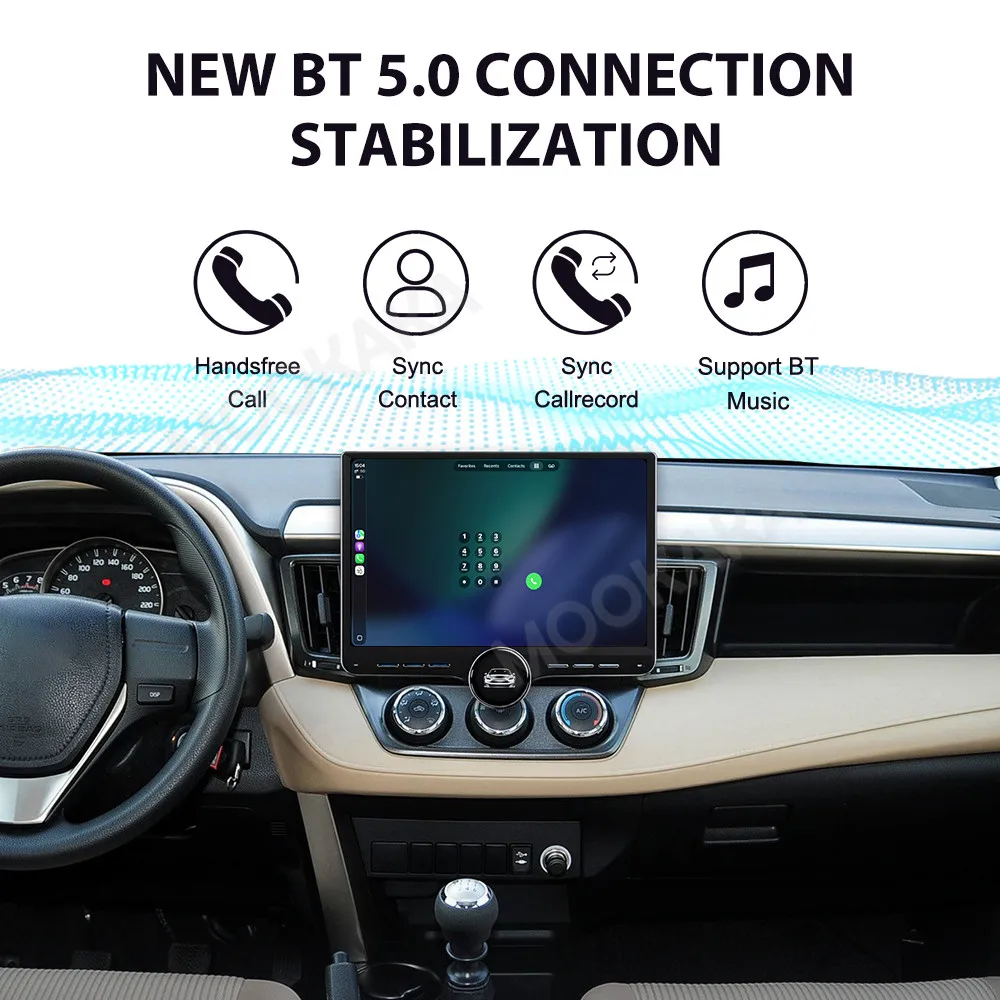 11.5 Inch Android 15 For Toyota RAV4 2013‑2018 Car Radio Stereo Multimedia Player GPS Navigation Wireless CarPlay Head Unit DSP