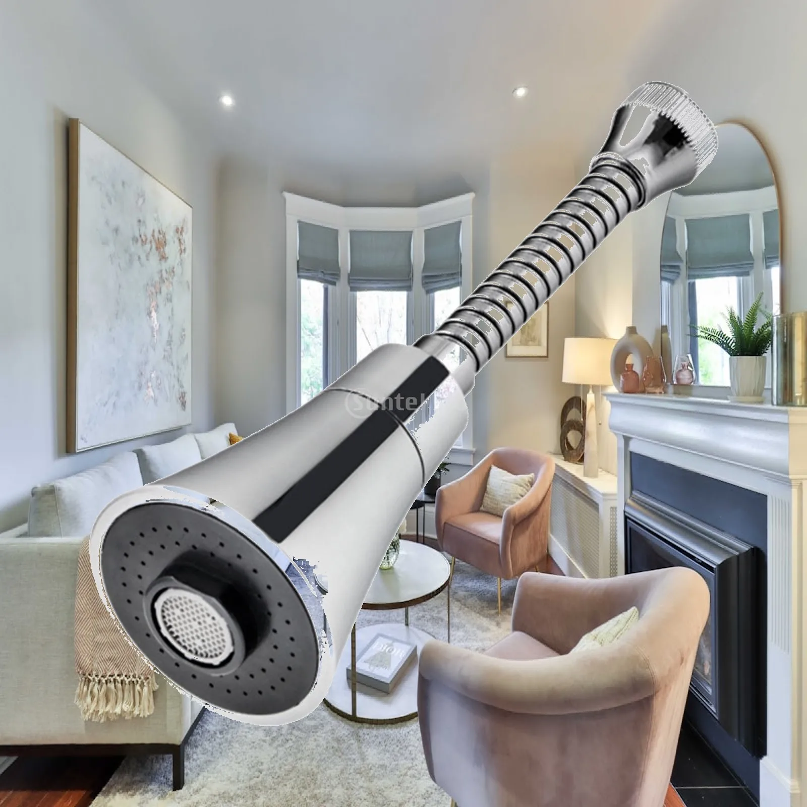 Faucet Booster Sprayer Head for Kitchen Sink with Three Mode Bubbler Shower Mixing 360 Degree Rotation Universal Fit ABS Steel
