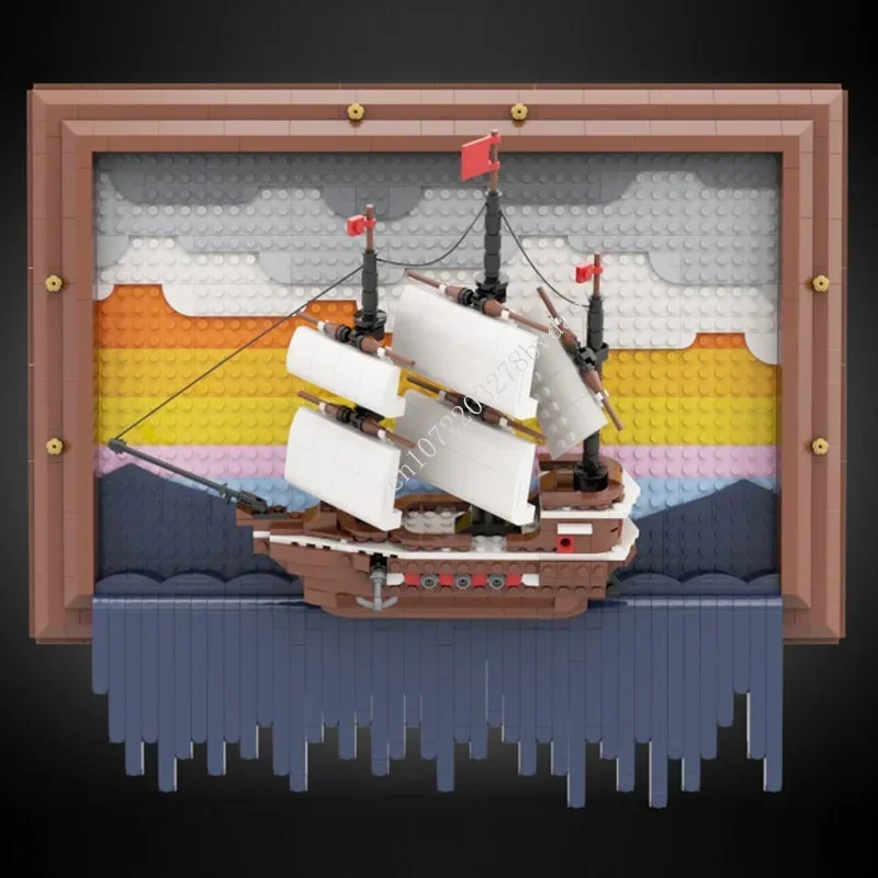 1233PCS MOC At World's Edge Custom Puzzles Warship Model Technical Set DIY Assembly Creative Kids Puzzle Birthday Toy Xmas Gift