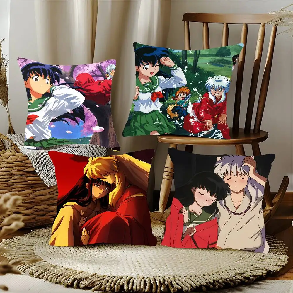 Japanese Animation I-Inuyasha Pillow Case Fashion Square Pillowcase Bedroom Sofa Room Ins Decoration Leisure