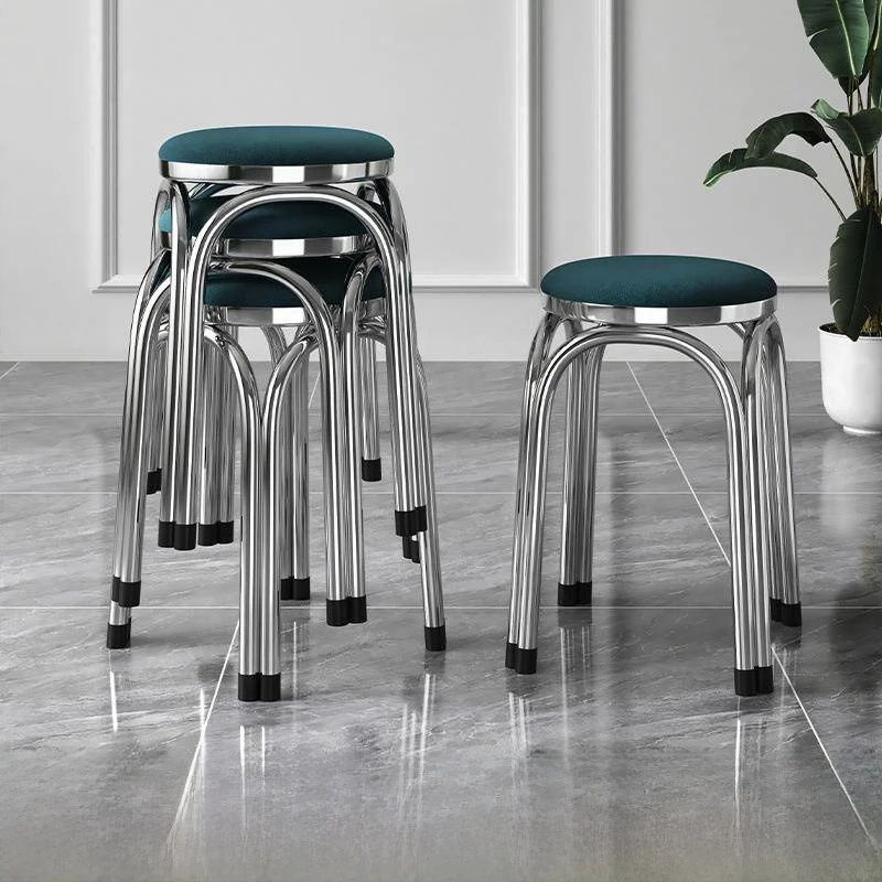 luxury-stainless-steel-thickened-stackable-dining-chairs-home-simple-round-stool-carriage-cover-lightweight-minimalist-chair