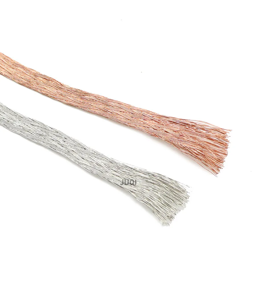 1 Meter 4/5/8/12/15/18/20mm Width Tinned copper braided wire high flexible cable bare copper braided wire connect grounding wire