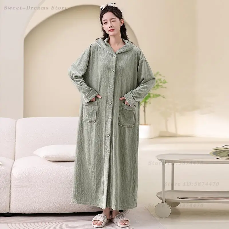 

Большой размер 3XL 4XL 5XL ночная рубашка с капюшоном для женщин длинный бархатный теплый халат одежда для сна осенняя ночная рубашка домашняя одежда домашняя одежда
