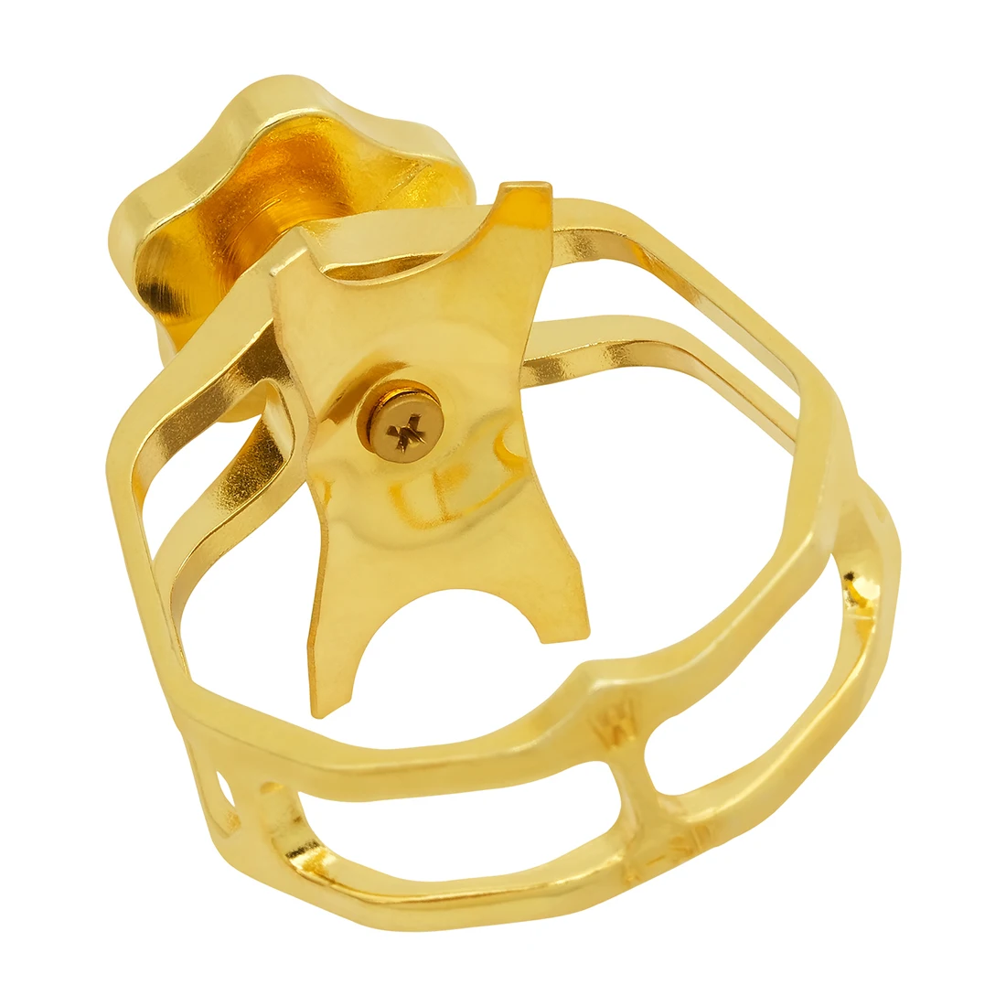 

Alto Saxophone Mouthpiece Clamp Kit Metal Mouthpiece Bare Copper Hollow Clip Protective Cap Woodwind Instrument Part Accessories