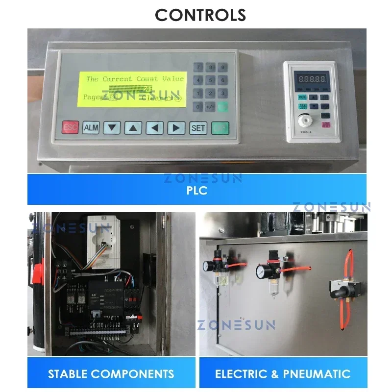 ZONESUN ZS-WGTB01 Automatic Glue Labeling Machine Round Bottle Wet Glue Labeler Jar Can Packing Machine for Juice Milk Wine