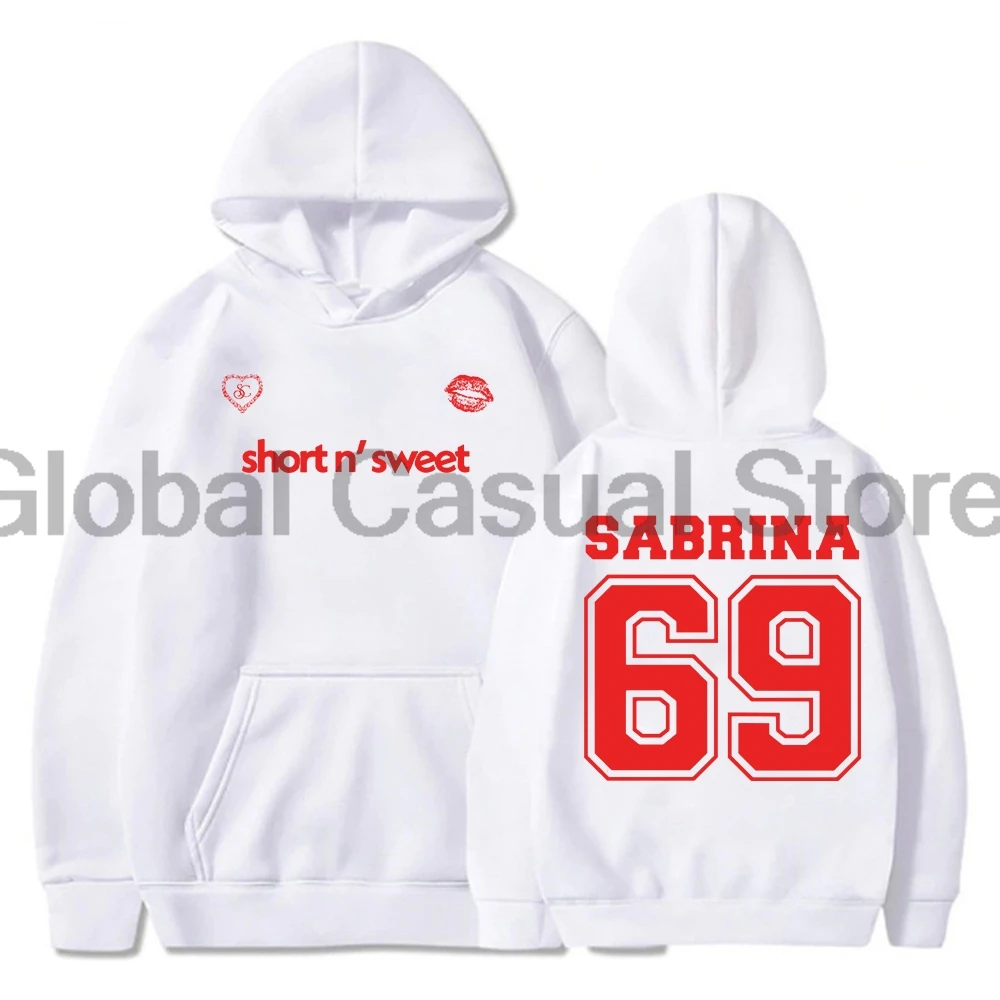 Sabrina Carpenter Short n' Sweet Hoodie 69 Logo Merch Long Sleeve Streetwear Men Women Hooded Sweatshirt Fashion Clothes