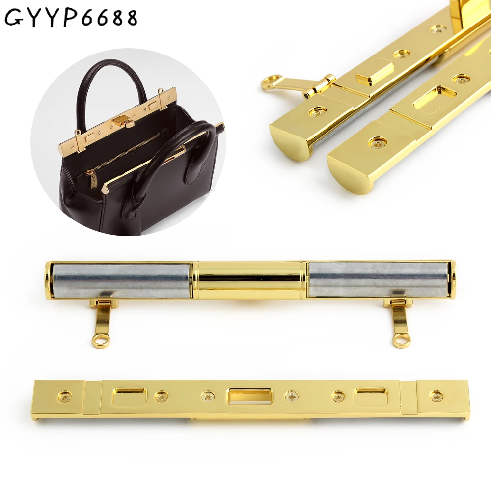 

1/3/10PCS K gold 174x17mm Cylinder Rectangle Metal Twist Turn Lock For Handbag Bags Handle Kiss Clasp Lock Replace Accessories