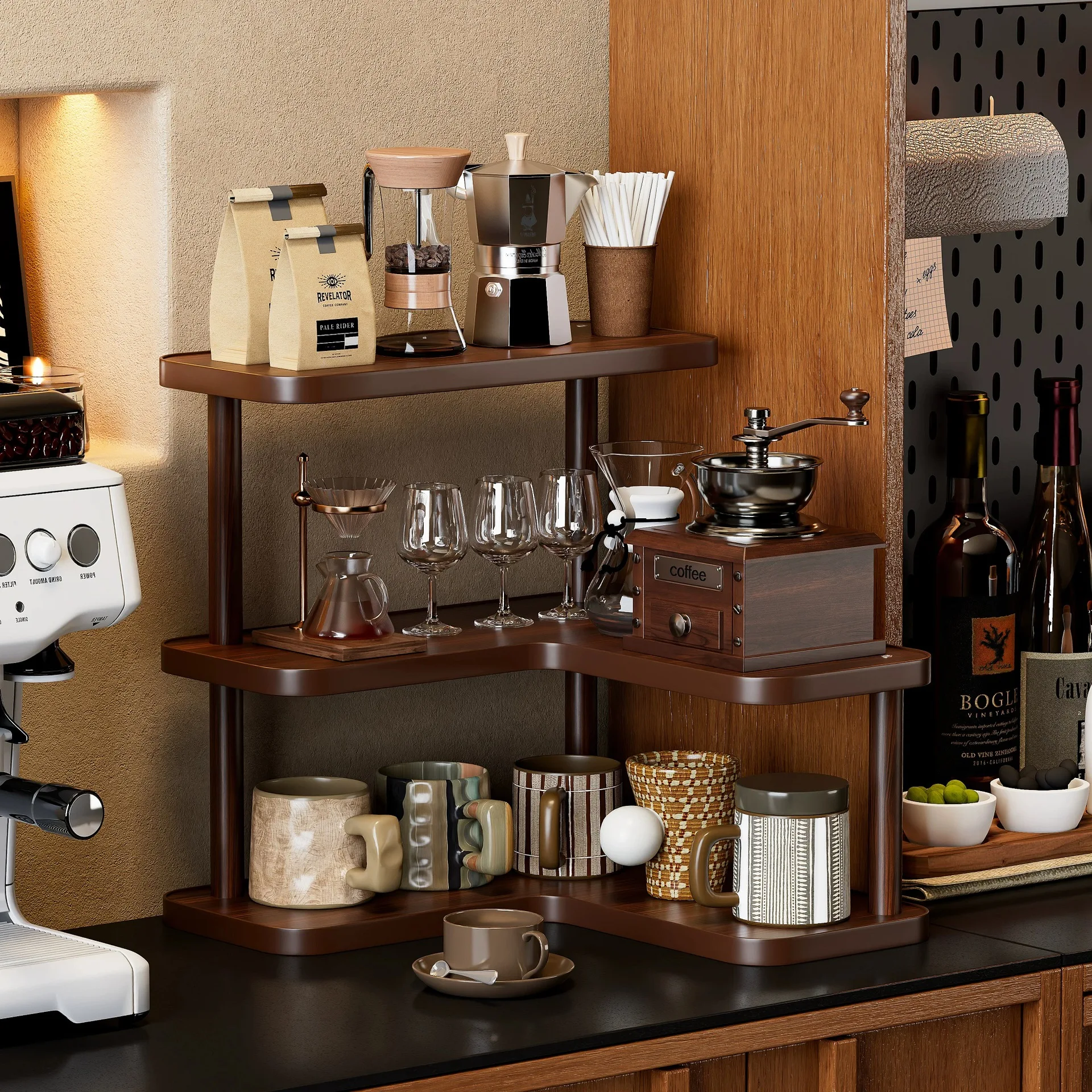 Corner Storage Display Shelf Household Corner Racks Multi-tier Tabletop Shelf Skincare Products Dolls Tea Cups Storage Holders