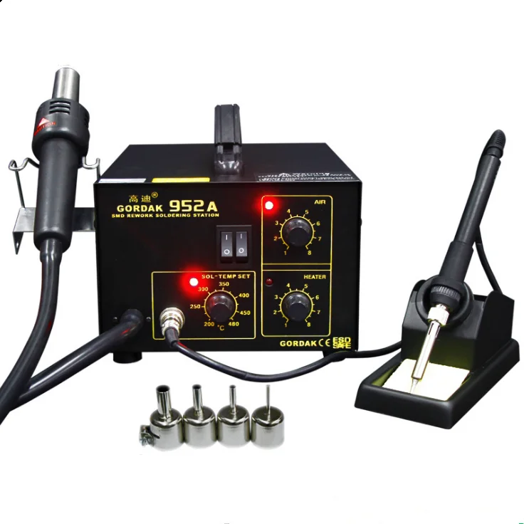 

GORDAK 952A hot air gun desoldering adjustable Analog soldering iron station