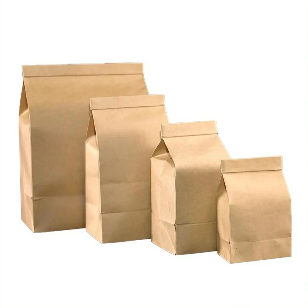 Vintage Kraft Paper Tea Bag For Loose Leaf Storage Resealable Aluminum Foil Pouch Food Grade Packaging Keeper