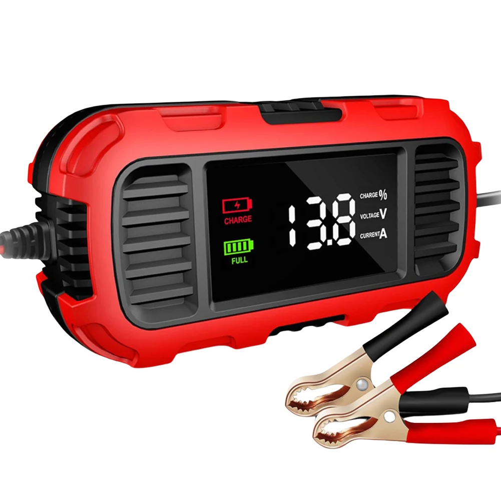 12V 2A Car Battery Charger Digital Display Smart Battery Charging Tool Battery Trickle Charger Maintainer for Car Truck Battery