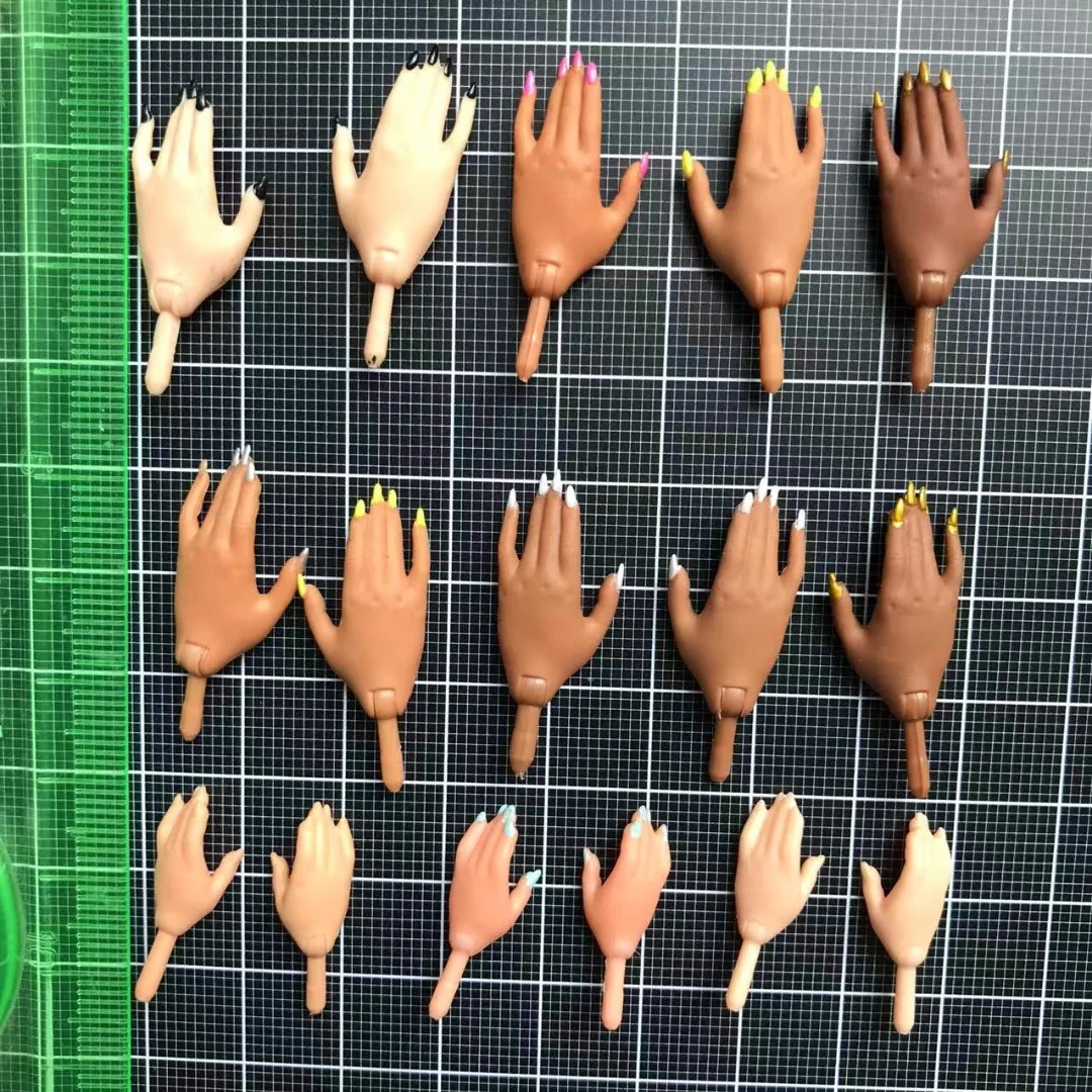 1/6 Puppe Ersatz Hände Mit Nagellack Puppe Teile Weiß Braun Schwarz Farbe Hände LOL Kleine Schwester Puppe Teile – Detail 10