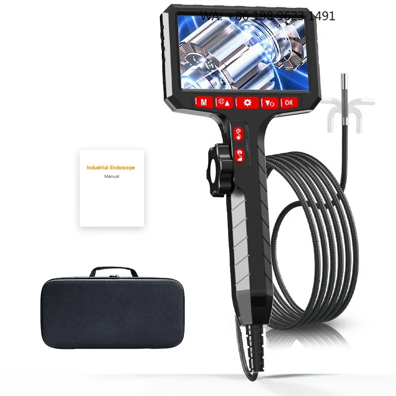 8mm 1m 6LED Borescope 360° Steering Semi Rigid Probe Car Engine Sewer Repair Tool
