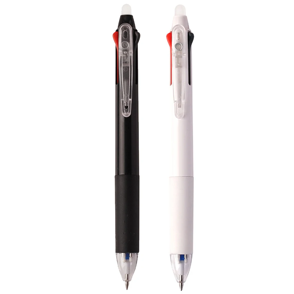 2-Pack 3 in 1 Retractable Erasable Gel Pens Clicker Fine Point 0.5 Mm, No Need for White Out Pens for Writing School Stationery