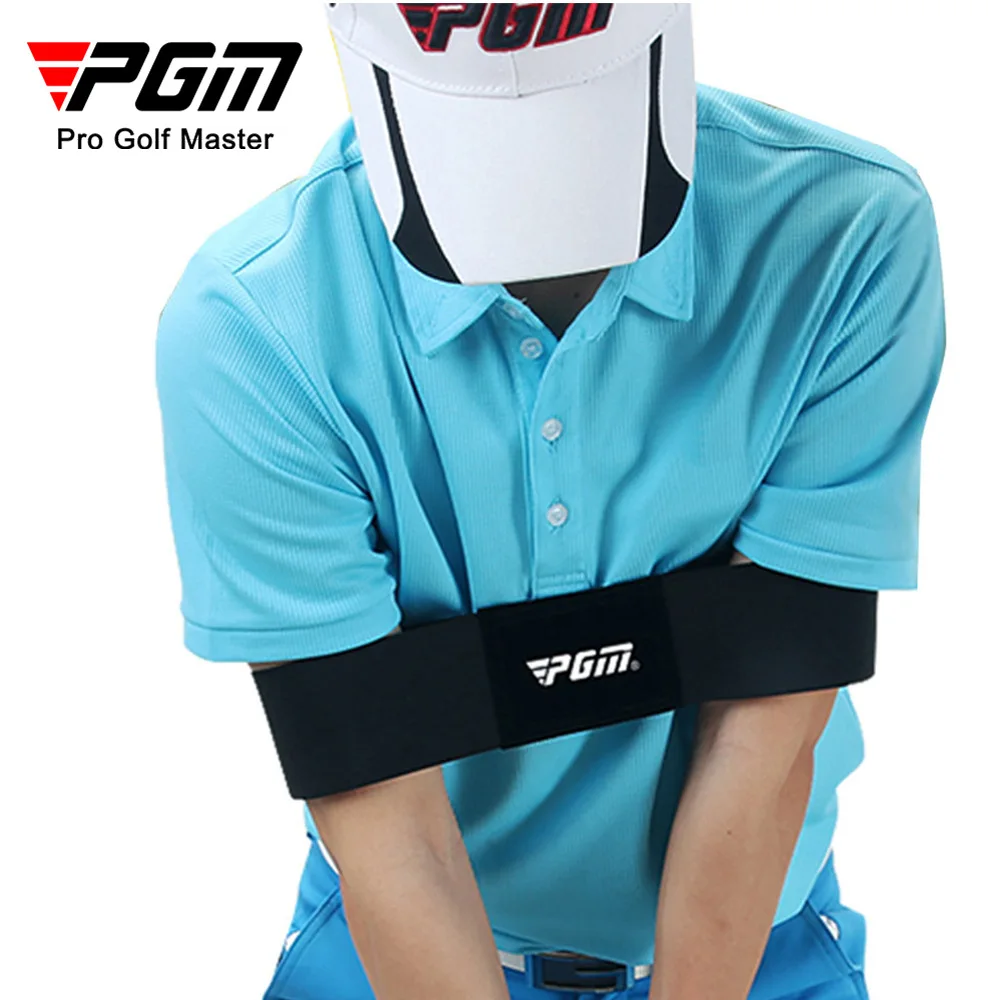 PGM Guía de práctica negra para ejercicios de Swing de Golf, Ayuda de entrenamiento al aire libre, cinturón de brazalete de corrección correctiva,