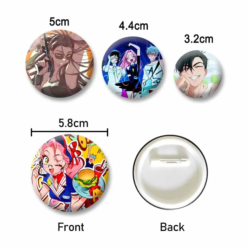 Hot Anime Alien Stage Plastic Brooches Till Ivan Luka Hyuna Cartoon Badge Lapel Pin Bag Clothes Shoes Jewelry Accessories Gifts