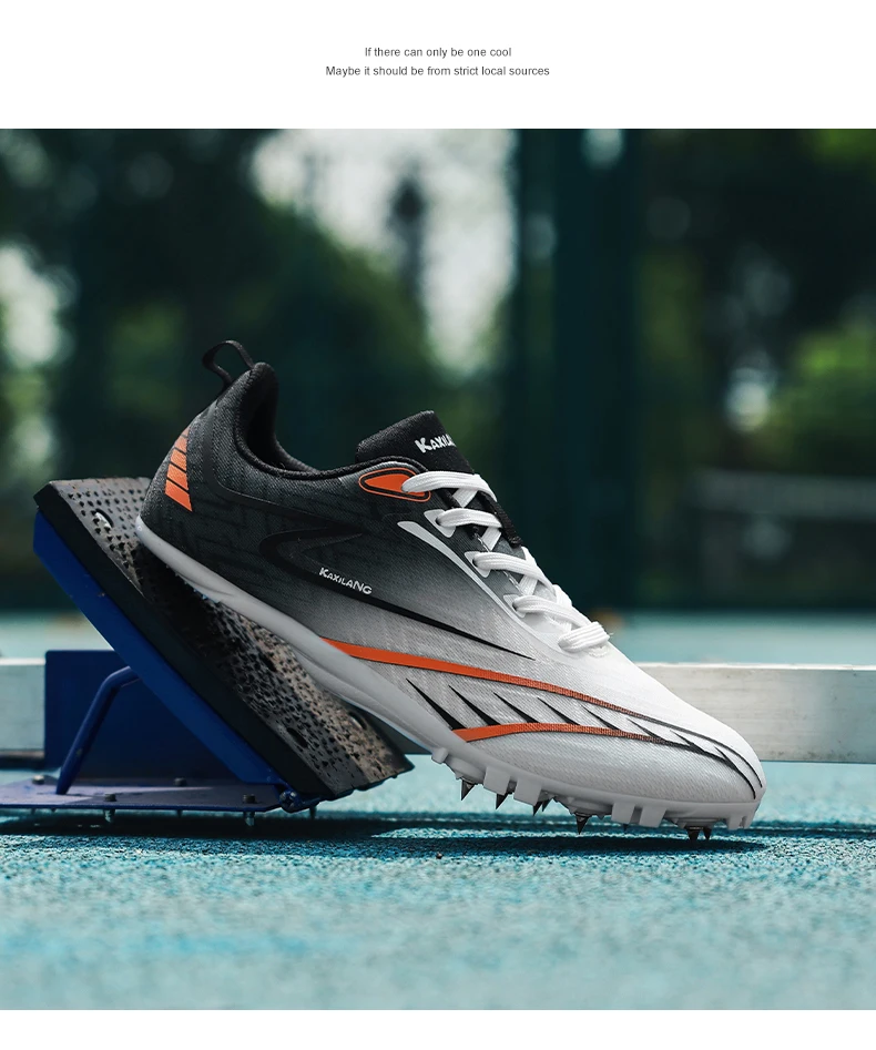 Men Track Spike Soft Professional Athletic Long Jump Running Field Sprint Shoes Light Weight Non Slip Nails Race Racing Match
