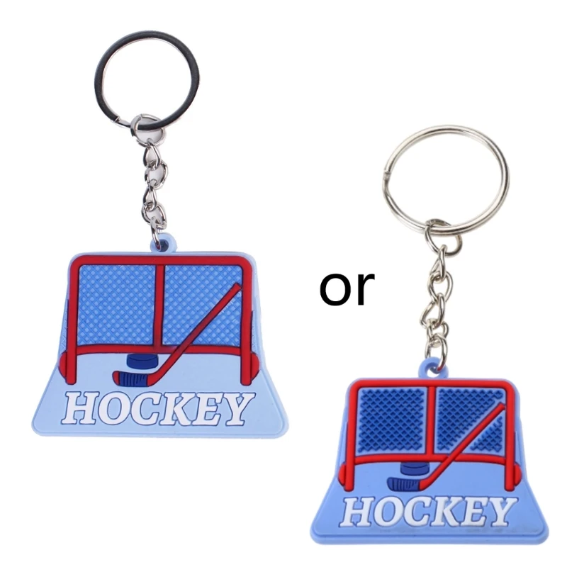 Cartoon ijshockey hanger sleutelhanger sleutelhouder wintersport decoratieve sleutelhanger