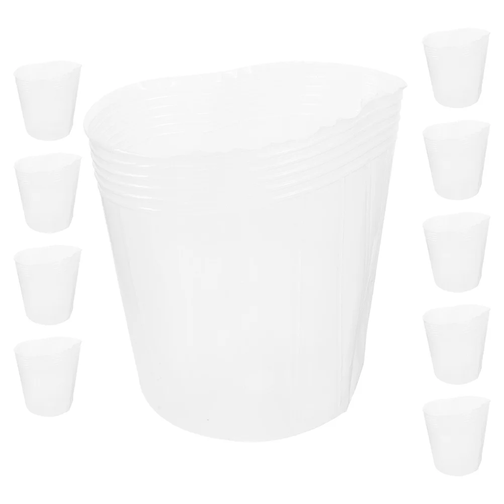 

10Pcs Transparent Flower Pot Liner Plastic Planter Pot Insert Replacement Gardening Basket Insert Indoor Outdoor Plant Basket