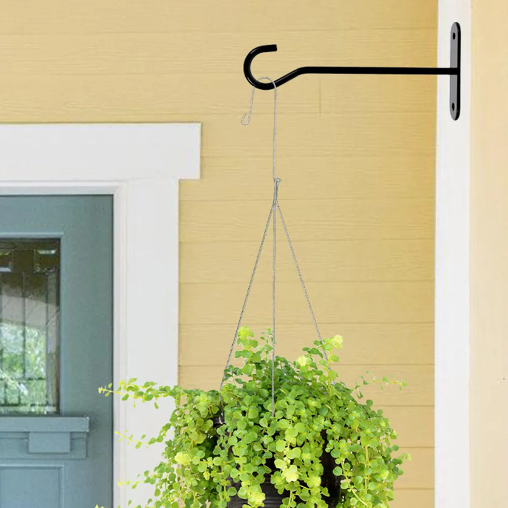 2Sets Ceiling Planter Hooks Sturdy Iron Ceiling Plant Hangers Easy Install for Indoor Outdoor Hanging Plant Hooks Wall Mounted