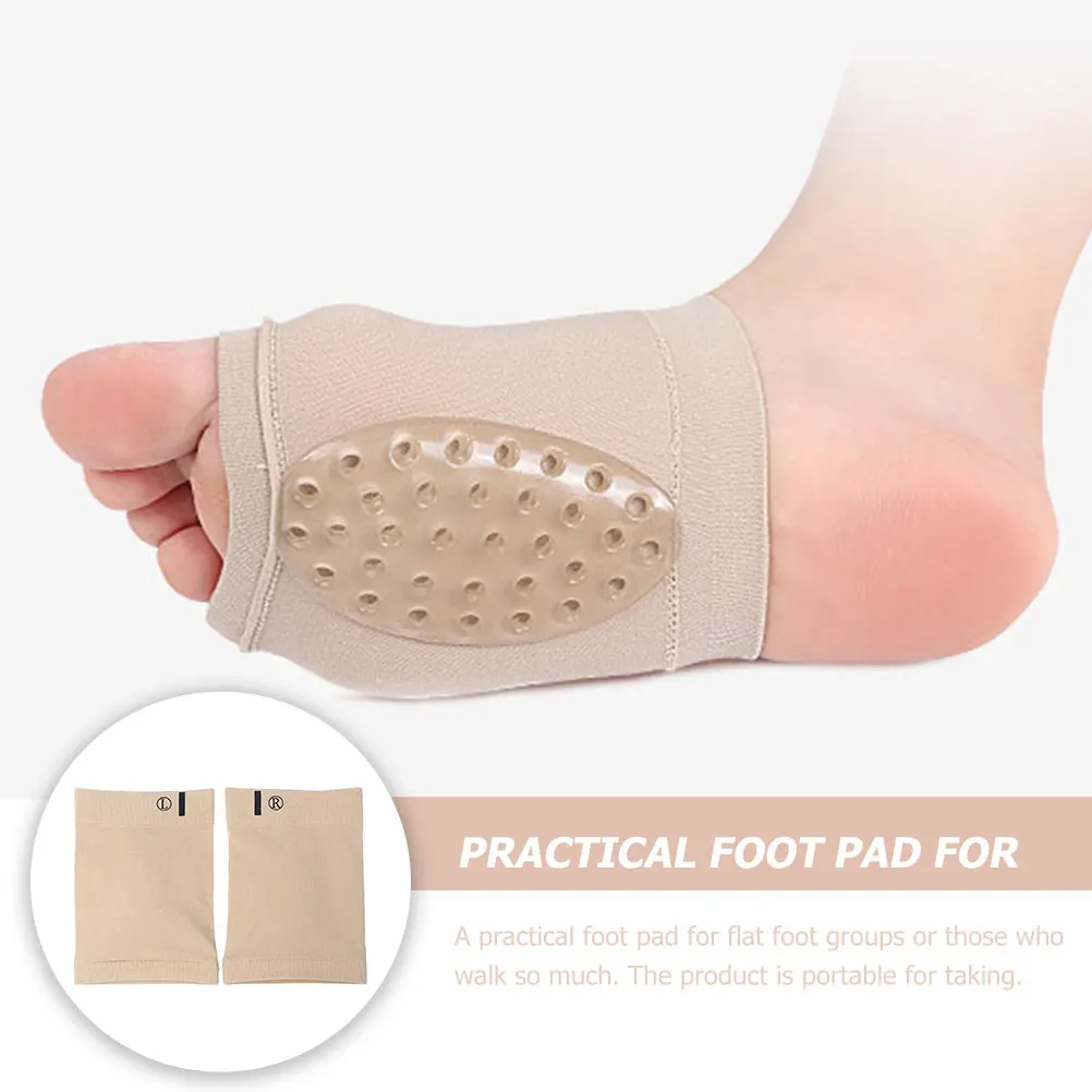

1Pair Non-Slip Arch Foot Pads Supple Comfortable Arch Support Socks Breathable Flatfoot Care Foot Cushion Pads