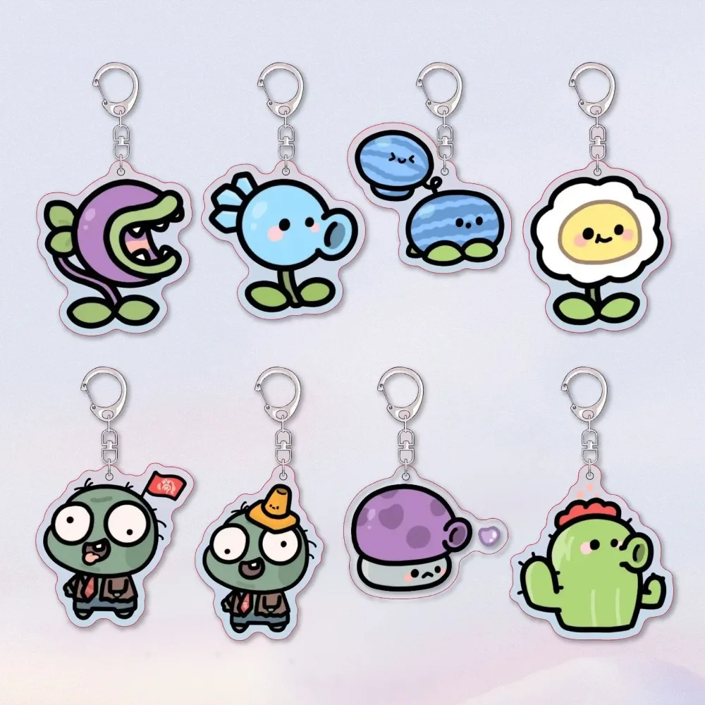 

Diy Custom Plants Vs. Zombies Acrylic Keychain Game Series Peripherals Cartoons Fashion Jewelry Backpack Pendant Holiday Gifts