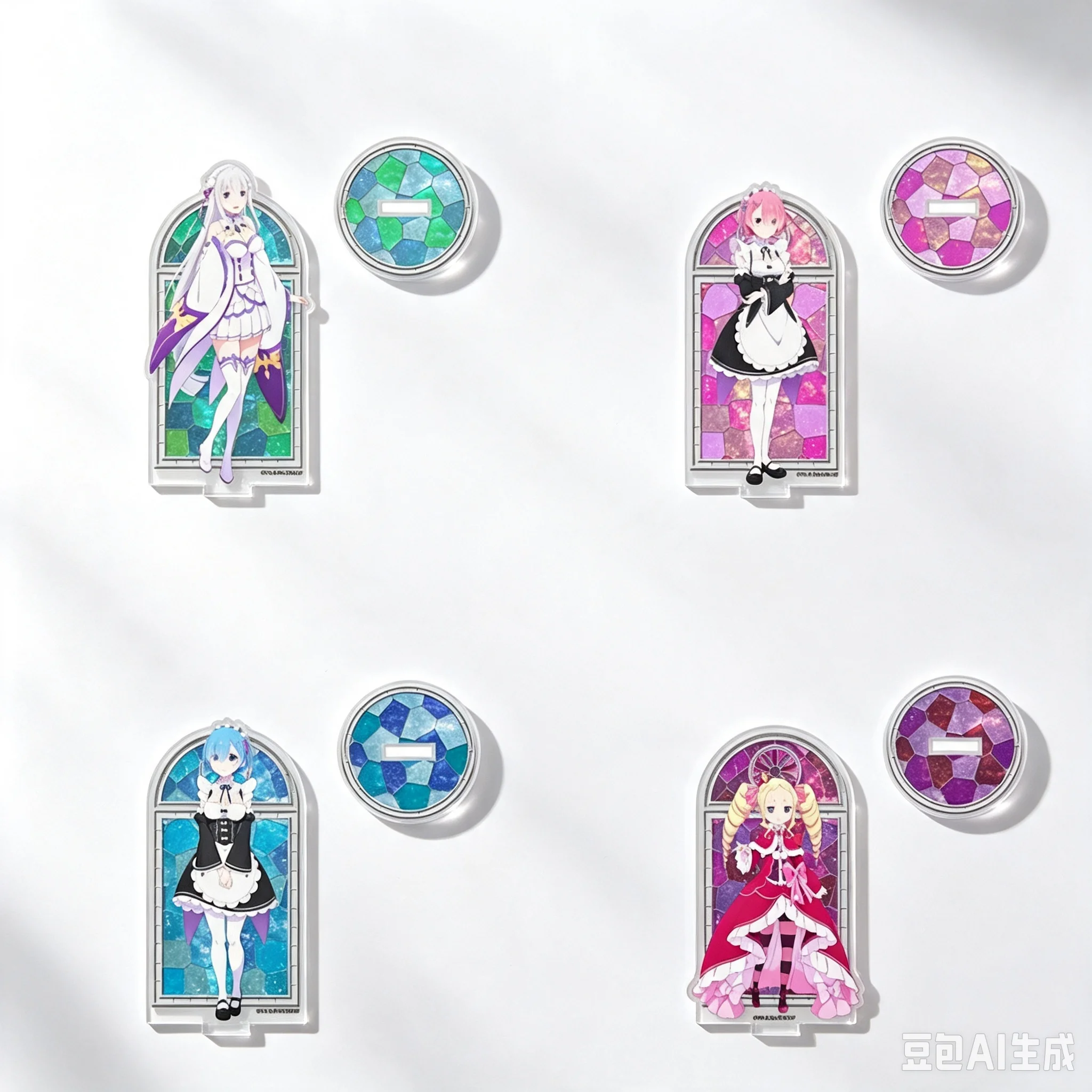 Hot Anime Re:ZERO -Starting Life In Another World- Figure Peripheral Collection Acrylic Stand Model Decorations Gifts Keychain